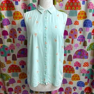 Sinsay Basic Pear Sleeveless Blouse. Medium